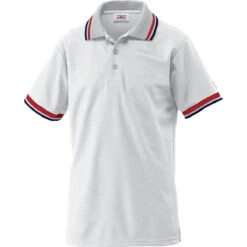 Umpire Shirt Adult, Columbia Blue With Scarlet, White, And Navy