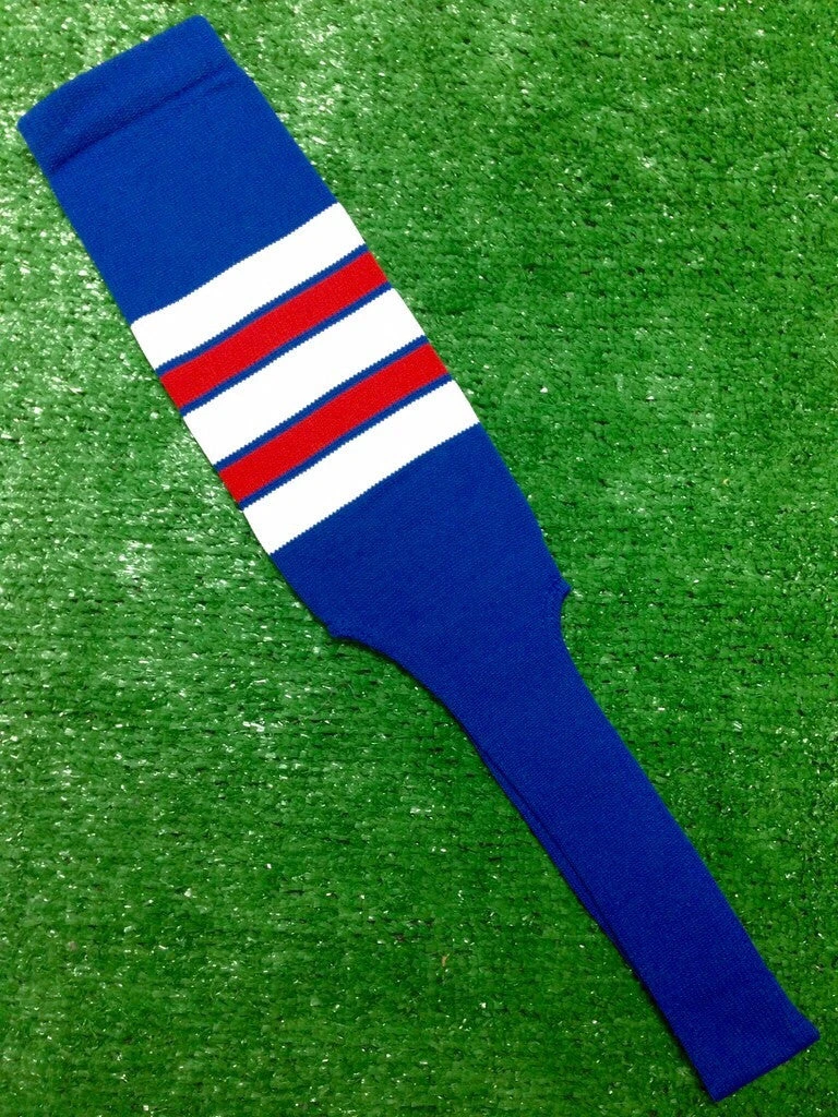 Baseball Stirrups 8" Royal Blue With Red White And Royal Stripes 3 Baseball Stirrups 8" Royal Blue With Red White And Royal Stripes