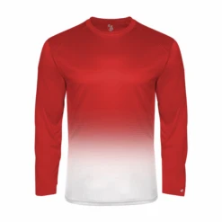 Badger Sport 4204 Adult Ombre Long Sleeve Tee (Various Colors) -Baseball Equipment Store 420400 0019 f