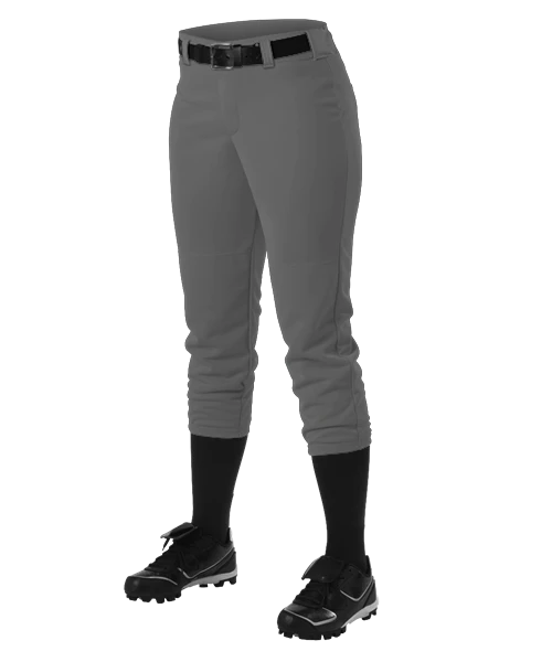 Alleson Fastpitch Charcoal Pants With Belt Loops 3 Alleson Fastpitch Charcoal Pants With Belt Loops
