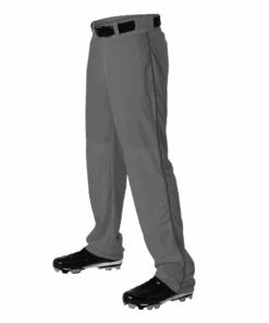 Alleson Baseball Charcoal Pants With Braid (Various Colors),Youth And Adult Sizes
