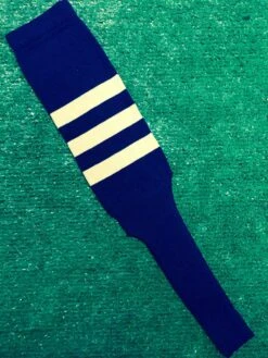 Baseball Stirrups 8" Navy Blue With Three Vega Gold Stripes