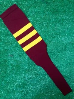 Baseball Stirrups 8" Cardinal With Three Gold Stripes