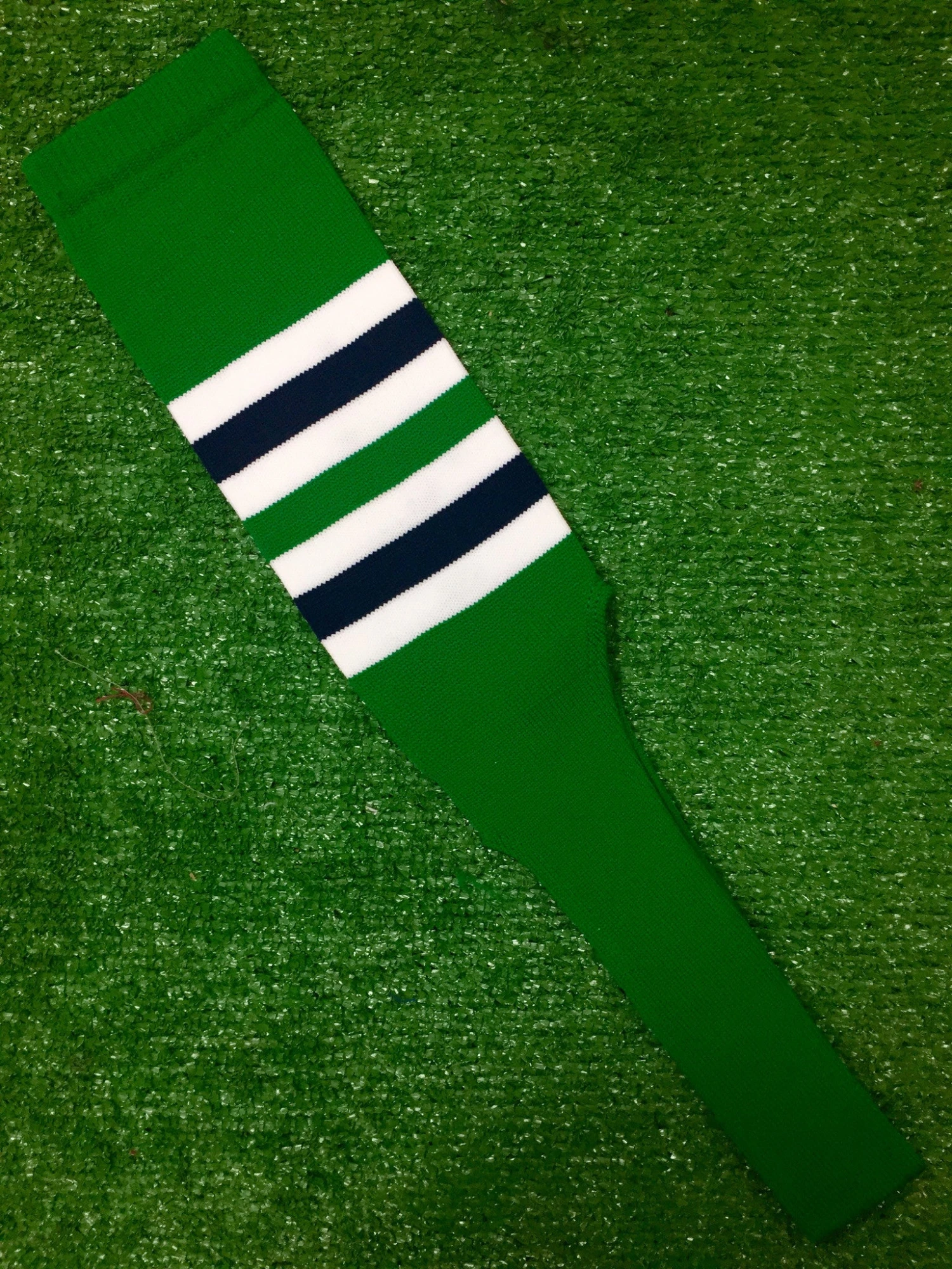 Baseball Stirrups 8" Kelly Green With White And Navy Stripes 3 Baseball Stirrups 8" Kelly Green With White And Navy Stripes