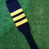 Baseball Stirrups 8" Navy Blue With Gold Stripes Trimmed With White -Baseball Equipment Store FullSizeRender 21