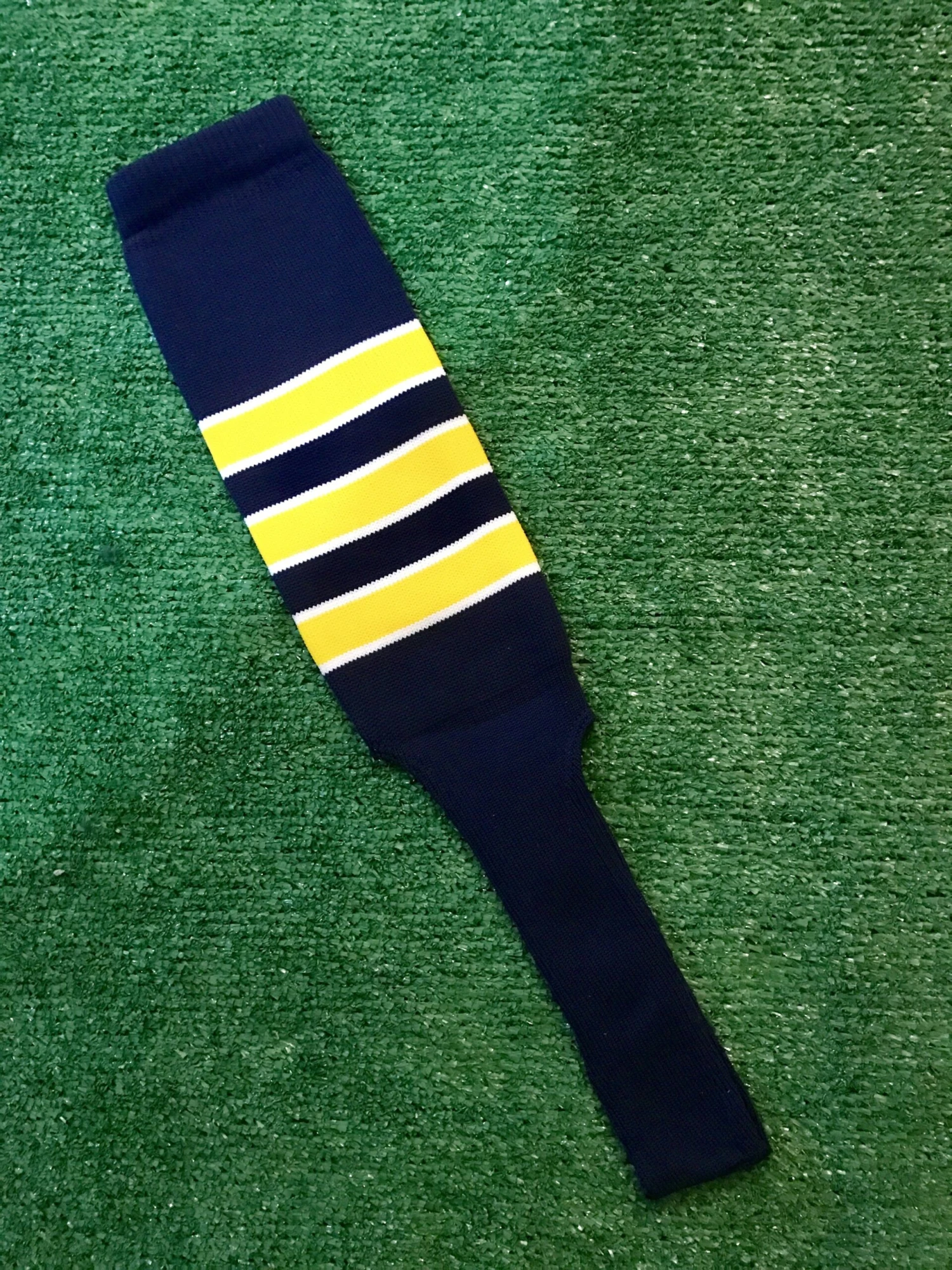Baseball Stirrups 8" Navy Blue With Gold Stripes Trimmed With White 3 Baseball Stirrups 8" Navy Blue With Gold Stripes Trimmed With White