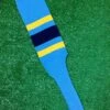 Baseball Stirrups 8" Columbia Blue With Thin Gold Thick Navy Thin Gold Stripes -Baseball Equipment Store FullSizeRender 224