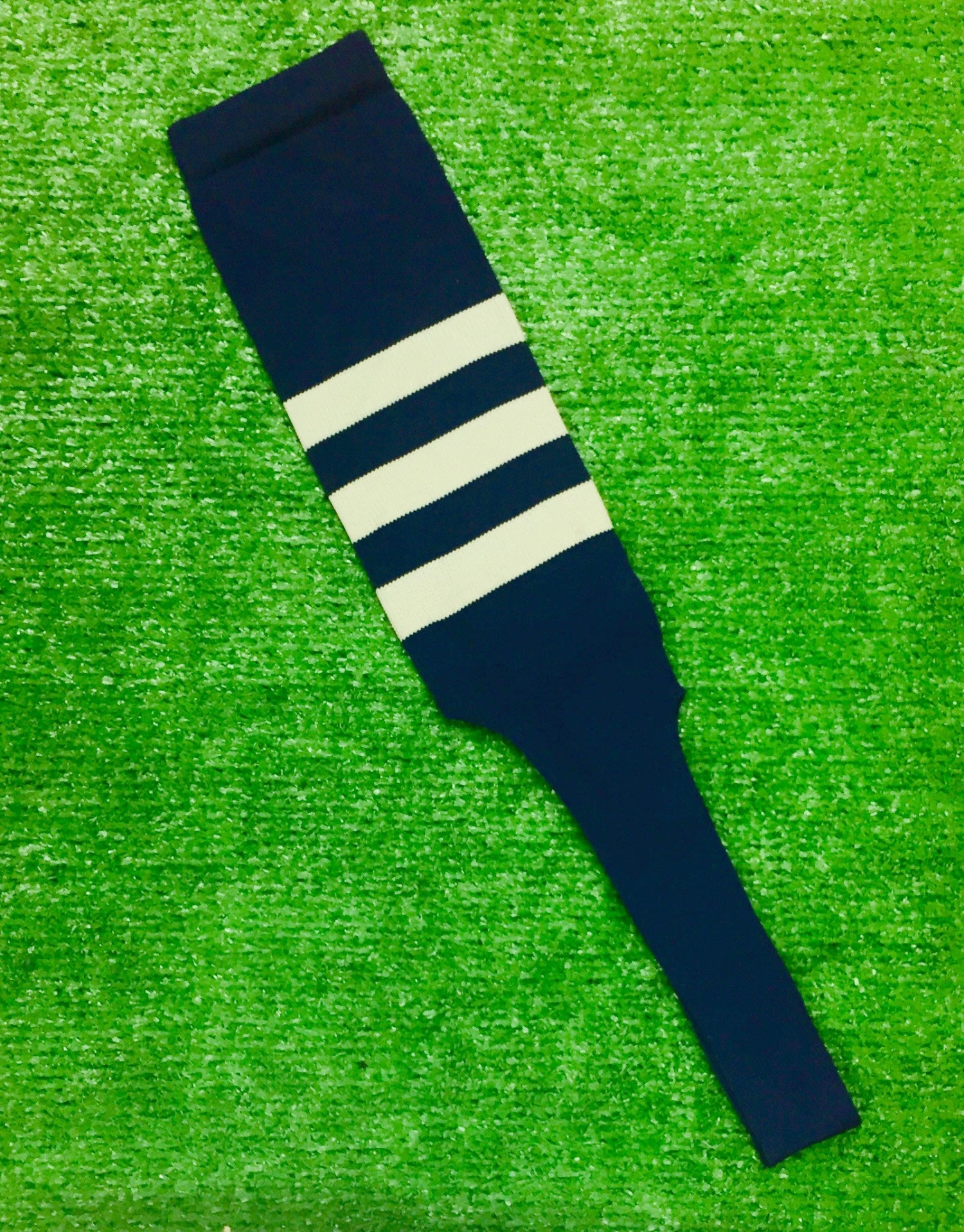 Baseball Stirrups 8" Navy With Three Gray Stripes 3 Baseball Stirrups 8" Navy With Three Gray Stripes