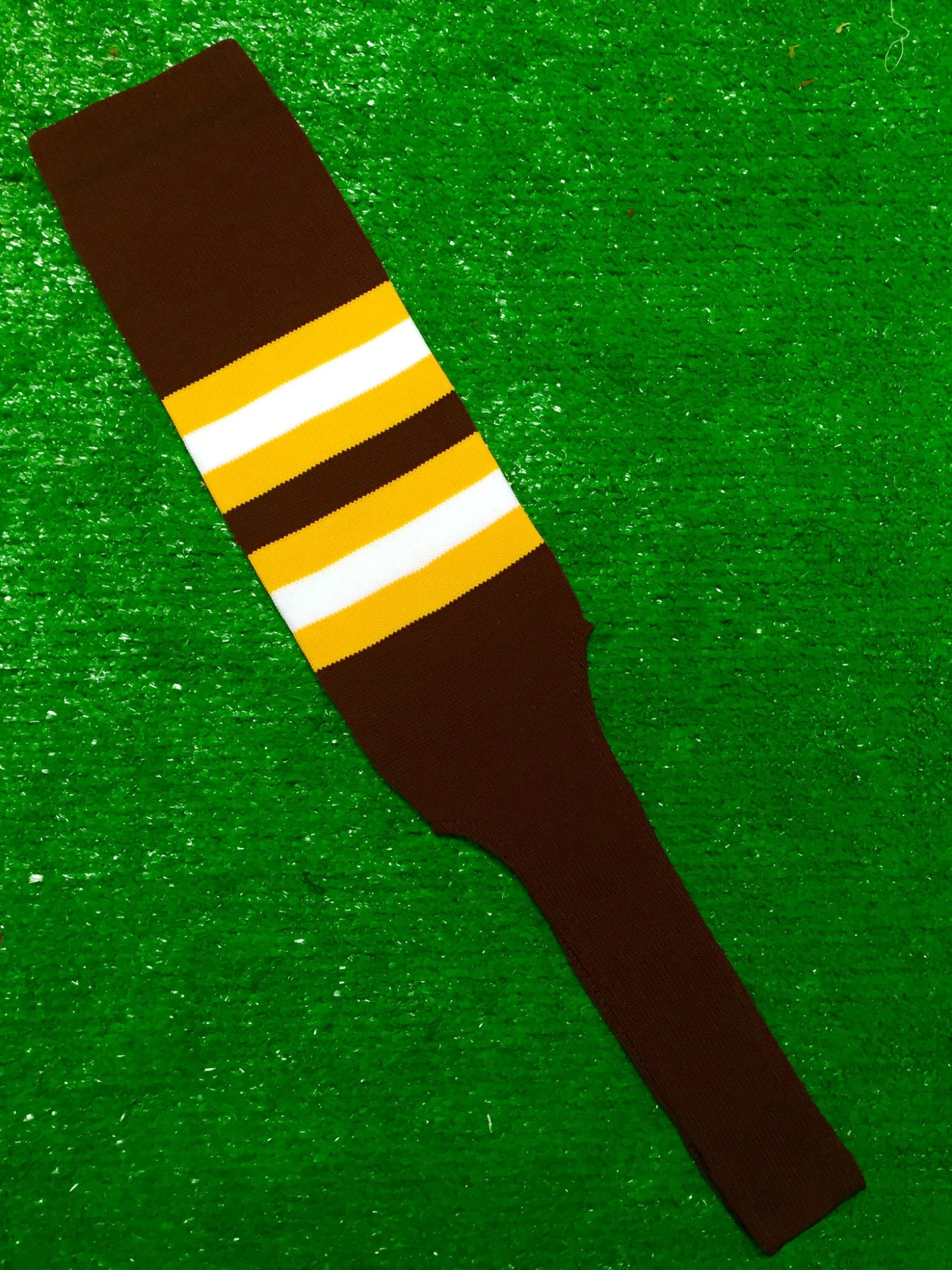 Baseball Stirrups 8" Maroon With Gold And White Stripes 3 Baseball Stirrups 8" Maroon With Gold And White Stripes