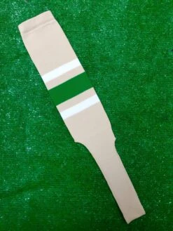 Baseball Stirrups 8" Vegas Gold With Thin White Thick Kelly Green Thin White Stripes