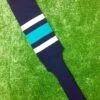 Baseball Stirrups 8" Navy With Thin White Thick Teal Thin White Stripes 1 Baseball Stirrups 8" Navy With Thin White Thick Teal Thin White Stripes -Baseball Equipment Store FullSizeRender 268