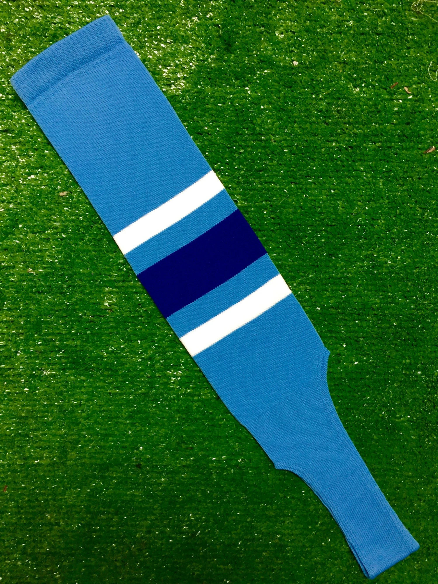 Baseball Stirrups 6" Columbia Blue With Thin White Thick Royal Blue Thin White Stripes 3 Baseball Stirrups 6" Columbia Blue With Thin White Thick Royal Blue Thin White Stripes