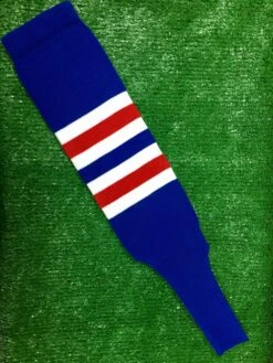 Baseball Stirrups 8" Royal Blue With White And Red Stripes