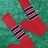 Baseball Full Length Red Sock With Three Navy Blue Stripes With White Trim 2 Baseball Full Length Red Sock With Three Navy Blue Stripes With White Trim -Baseball Equipment Store FullSizeRender 31