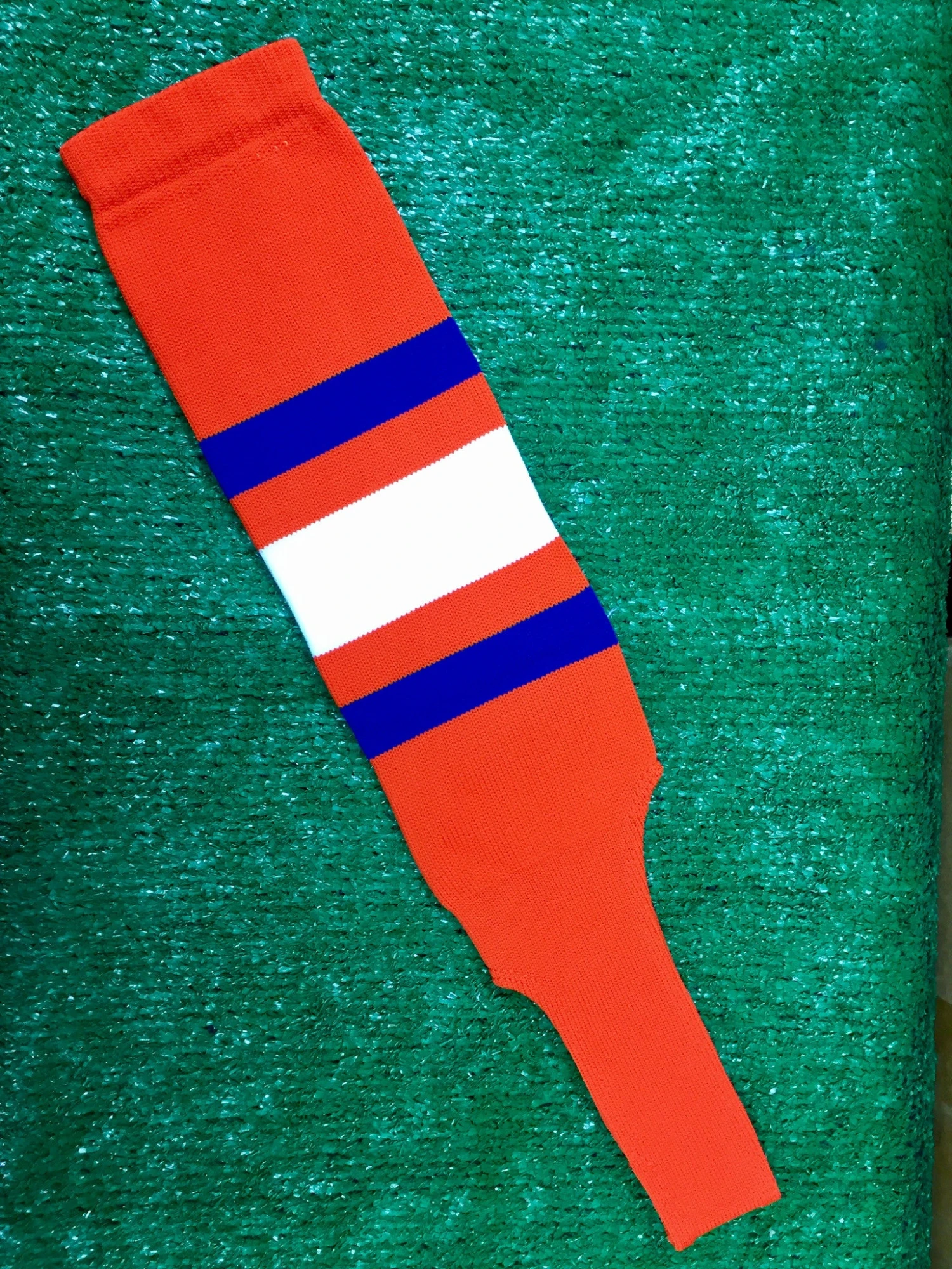 Baseball Stirrups 6" Orange With Thin Royal Thick White Thin Royal Stripes 3 Baseball Stirrups 6" Orange With Thin Royal Thick White Thin Royal Stripes