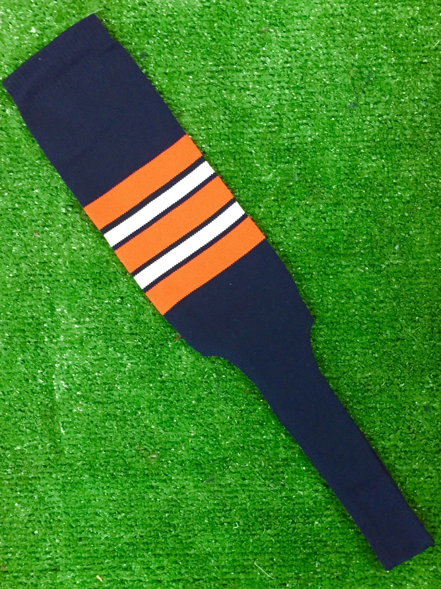 Baseball Stirrups 8" Navy Blue With Orange White And Navy Stripes 3 Baseball Stirrups 8" Navy Blue With Orange White And Navy Stripes
