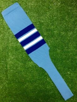 Baseball Stirrups 8" Columbia Blue With Royal Blue White And Royal Blue Stripes