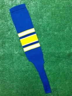 Baseball Stirrups 8" Royal Blue With White And Gold Stripes With Trim