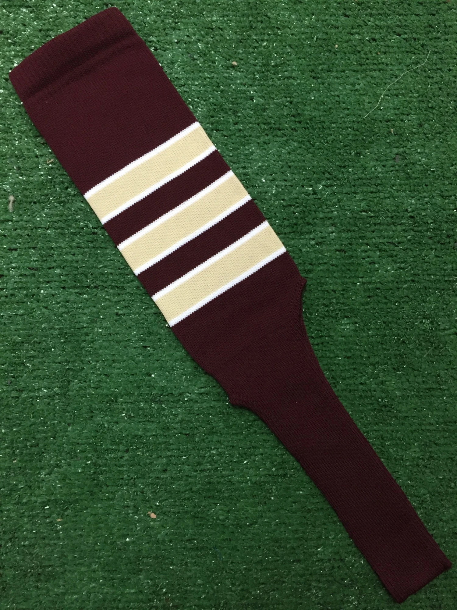 Baseball Stirrups 8" Maroon With Vega Gold Stripes Trimmed With White 3 Baseball Stirrups 8" Maroon With Vega Gold Stripes Trimmed With White