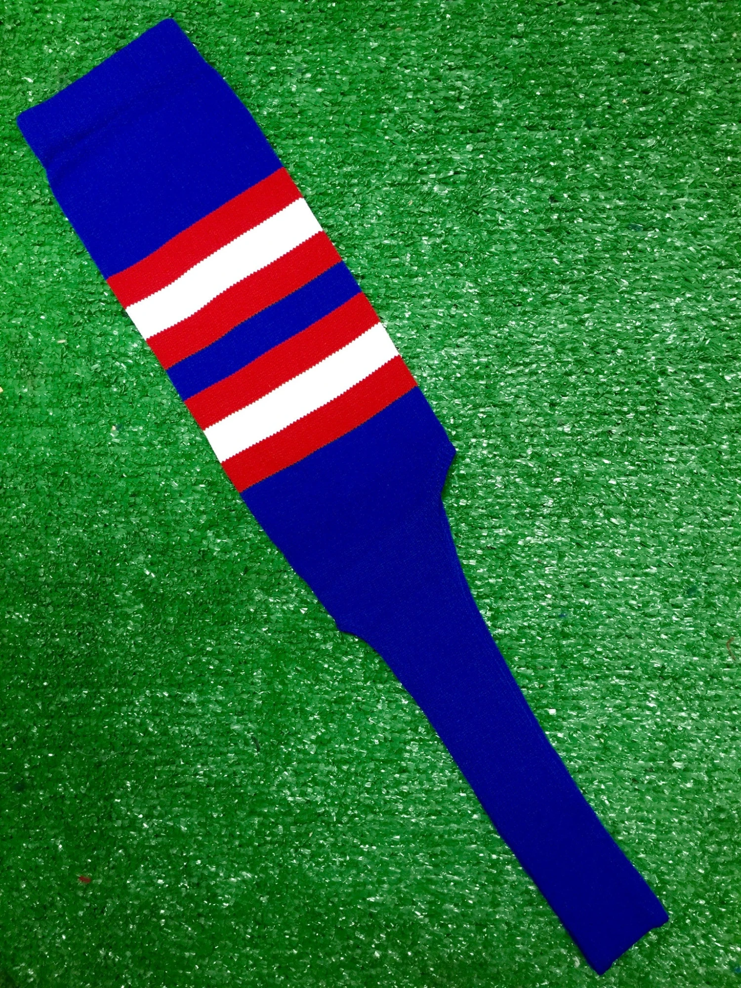 Baseball Stirrups 8" Royal Blue With Red And White Stripes 3 Baseball Stirrups 8" Royal Blue With Red And White Stripes