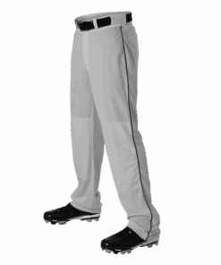 Alleson Baseball Gray Pants With Braid (Various Colors), Youth And Adult Sizes