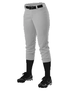 Alleson Fastpitch Gray Pants With Belt Loops