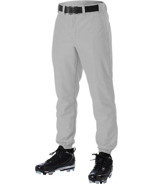 Alleson 605P 605PY Gray Baseball Pants With Elastic Bottom 3 Alleson 605P 605PY Gray Baseball Pants With Elastic Bottom