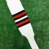 Baseball Stirrups 6" White With Black And Orange Stripes 1 Baseball Stirrups 6" White With Black And Orange Stripes -Baseball Equipment Store IMG 4026