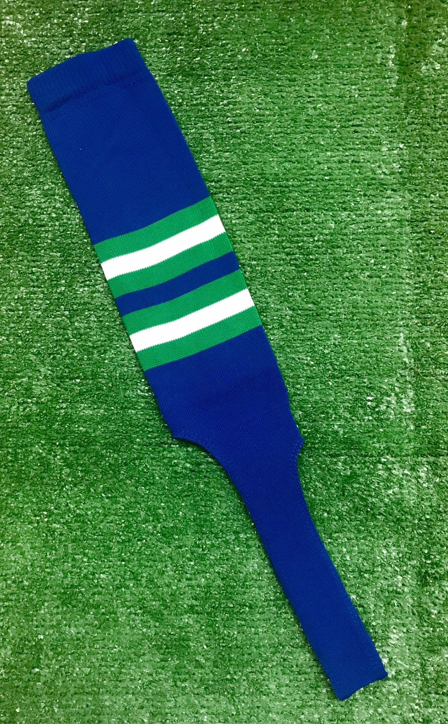 Baseball Stirrups 8" Royal Blue With Kelly Green And White Stripes 3 Baseball Stirrups 8" Royal Blue With Kelly Green And White Stripes