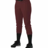 Alleson Fastpitch Maroon Pants With Belt Loops 1 Alleson Fastpitch Maroon Pants With Belt Loops -Baseball Equipment Store MA