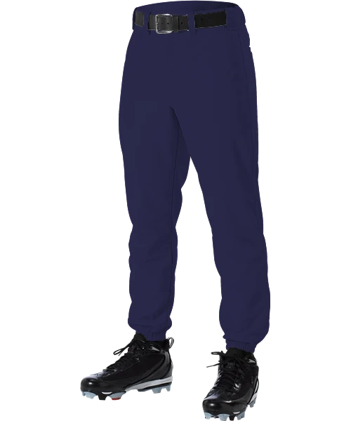 Alleson 605P 605PY Navy Baseball Pants With Elastic Bottom 3 Alleson 605P 605PY Navy Baseball Pants With Elastic Bottom