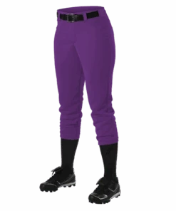 Alleson Fastpitch Purple Pants With Belt Loops