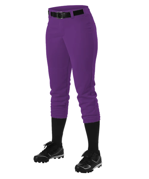 Alleson Fastpitch Purple Pants With Belt Loops 3 Alleson Fastpitch Purple Pants With Belt Loops
