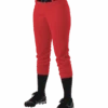 Alleson Fastpitch Scarlet Pants With Belt Loops -Baseball Equipment Store SC