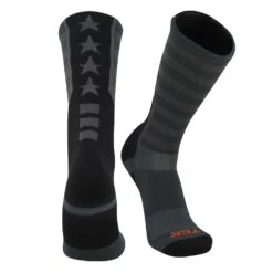 TCK USA Flag Graphite Black Crew Sock