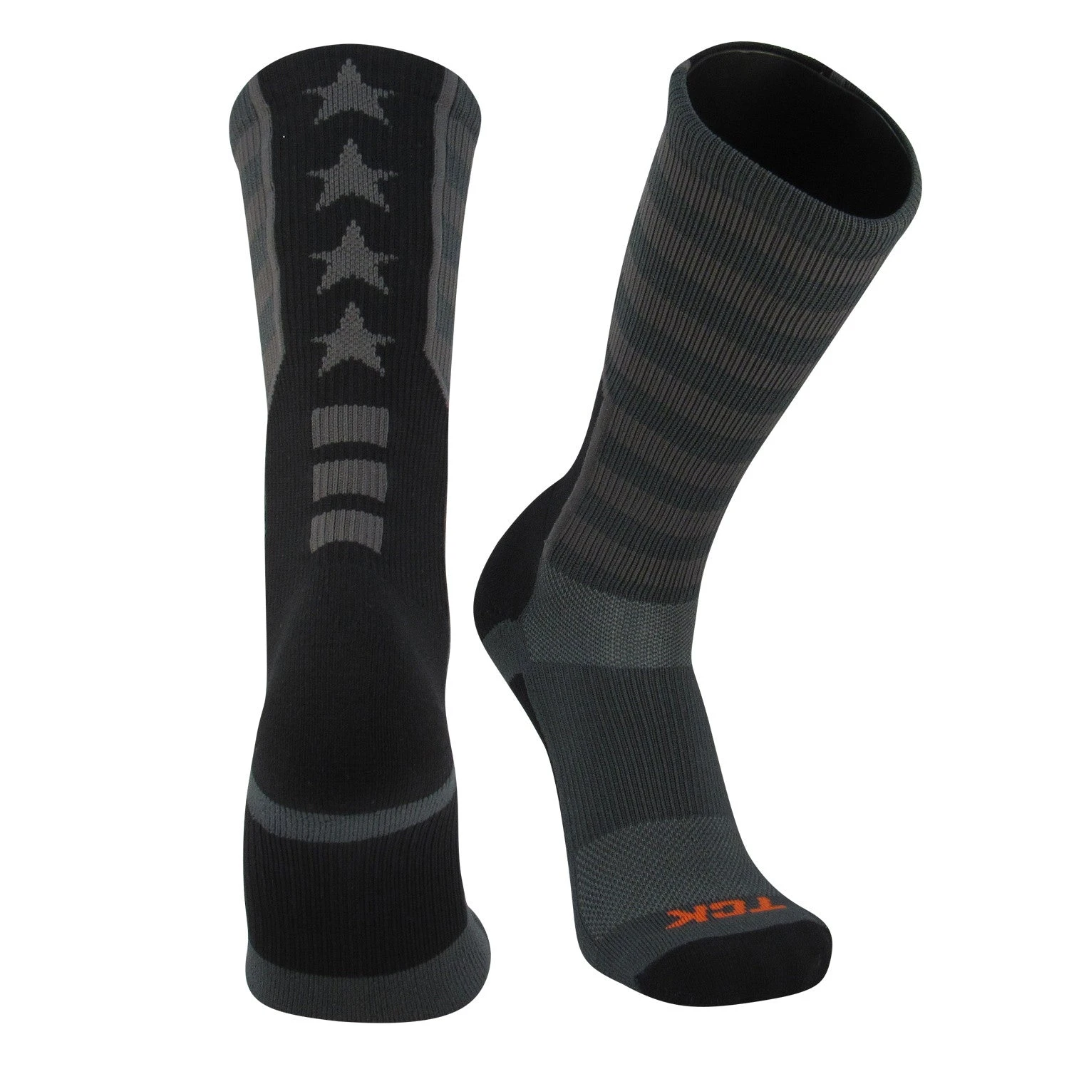 TCK USA Flag Graphite Black Crew Sock 3 TCK USA Flag Graphite Black Crew Sock