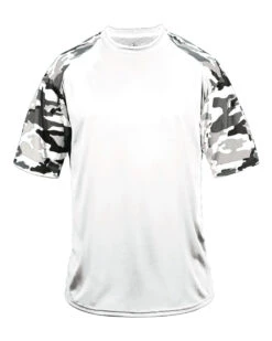 BADGER Camo Baseball Tee Youth (Various Colors) -Baseball Equipment Store WHITE
