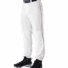Alleson 605PLP 605PLPY White With Scarlet Braid Baseball Pants With Elastic Bottom 1 Alleson 605PLP 605PLPY White With Scarlet Braid Baseball Pants With Elastic Bottom -Baseball Equipment Store WHSC 5d73174a 1ef5 4ce3 95ac fdd38033a7ff