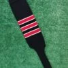 Baseball Stirrups 7" Black With Red Stripes Trimmed With White 2 Baseball Stirrups 7" Black With Red Stripes Trimmed With White -Baseball Equipment Store image
