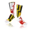 TCK Maryland Flag White Gold Black Crew Sock -Baseball Equipment Store maryland1