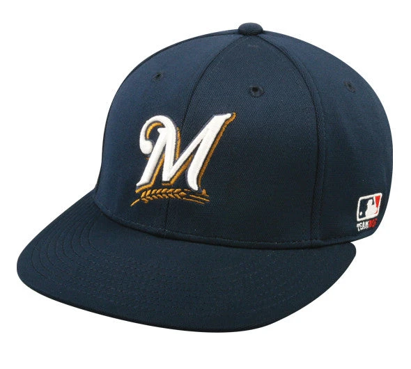 OC Sports MLB-595 Flex Fit Milwaukee Brewers Home And Road Cap 3 OC Sports MLB-595 Flex Fit Milwaukee Brewers Home And Road Cap