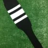 Baseball Stirrups 6" Or 8" Black With Thin Thick Thin White Stripes 2 Baseball Stirrups 6" Or 8" Black With Thin Thick Thin White Stripes -Baseball Equipment Store photo 1