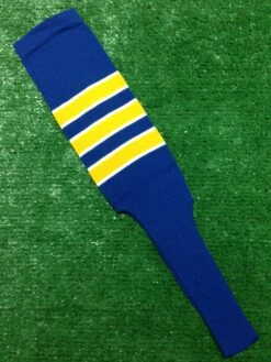 Baseball Stirrups 6" Or 8" Royal Blue With Gold Stripes Trimmed With White