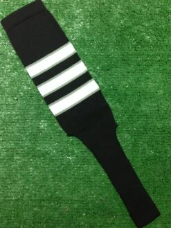 Baseball Stirrups 8" Black With White Stripes Trimmed With Gray