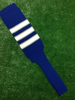 Baseball Stirrups 8" Royal Blue With White Stripes Trimmed With Gray