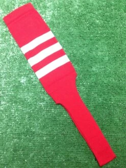 Baseball Stirrups 6" Or 8" Red With Three White Stripes