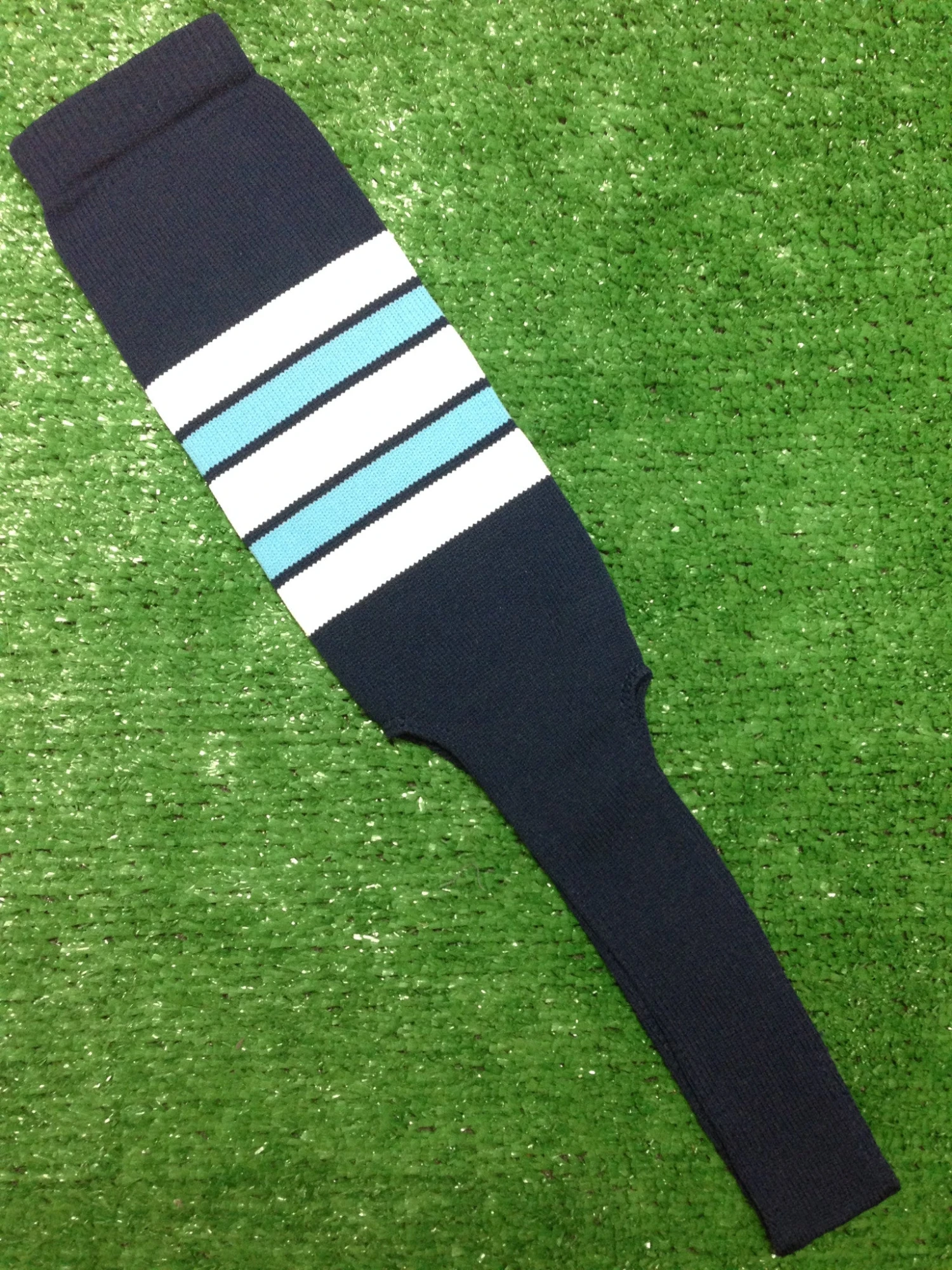Baseball Stirrups 8" Navy Blue With White Columbia Blue And Navy Stripes 3 Baseball Stirrups 8" Navy Blue With White Columbia Blue And Navy Stripes