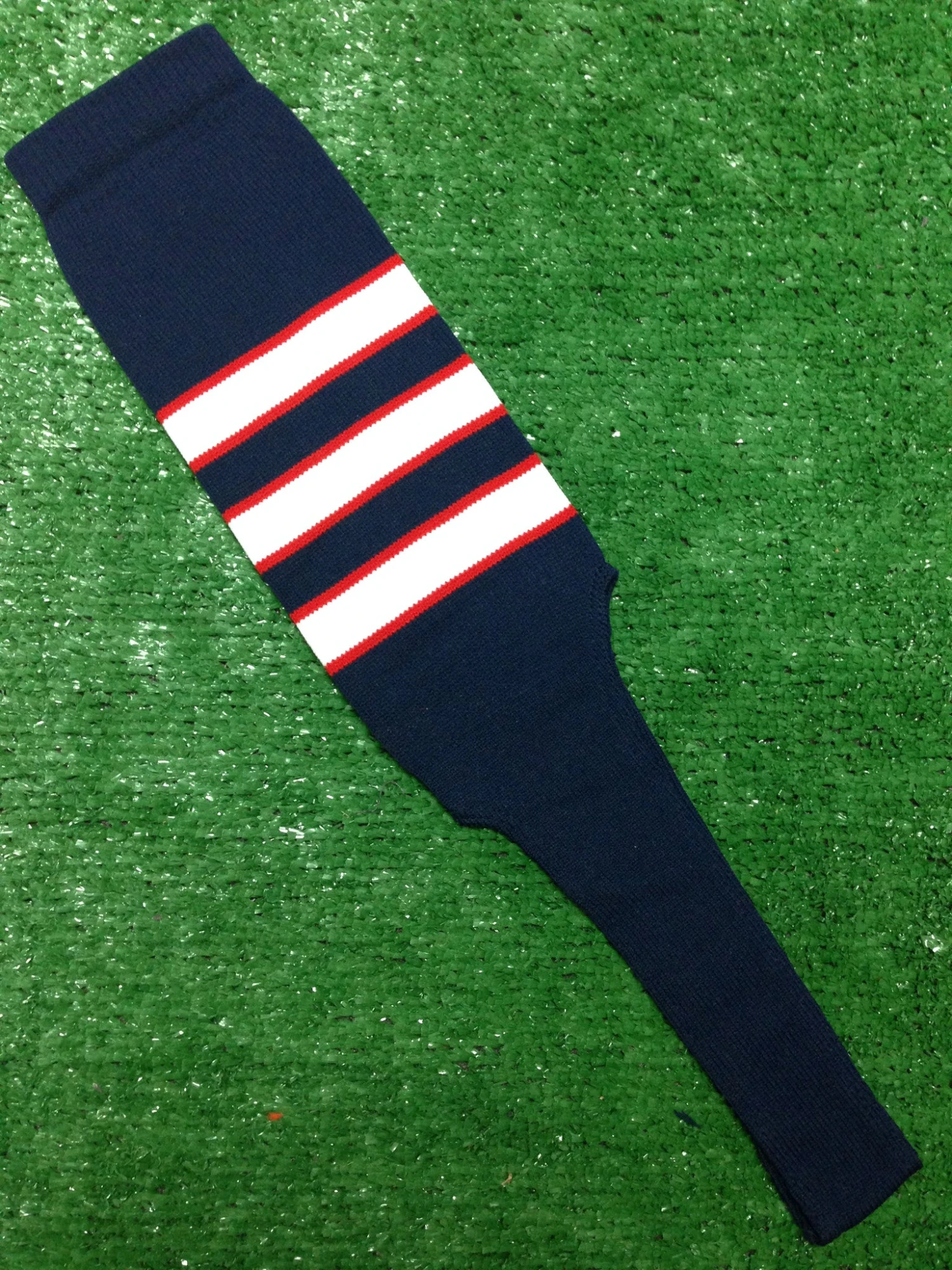 Baseball Stirrups 6" Or 8" Navy With White Stripes Trimmed With Red 3 Baseball Stirrups 6" Or 8" Navy With White Stripes Trimmed With Red