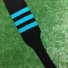 Baseball Stirrups 8" Black With Three Teal Stripes 2 Baseball Stirrups 8" Black With Three Teal Stripes -Baseball Equipment Store photo 2 166