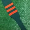 Baseball Stirrups 8" Dark Green With Three Orange Stripes